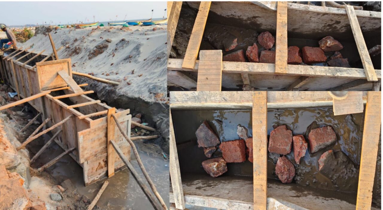 काँक्रीटमध्ये काळ्या दगडा ऐवजी जांभ्या दगडाचा वापर…